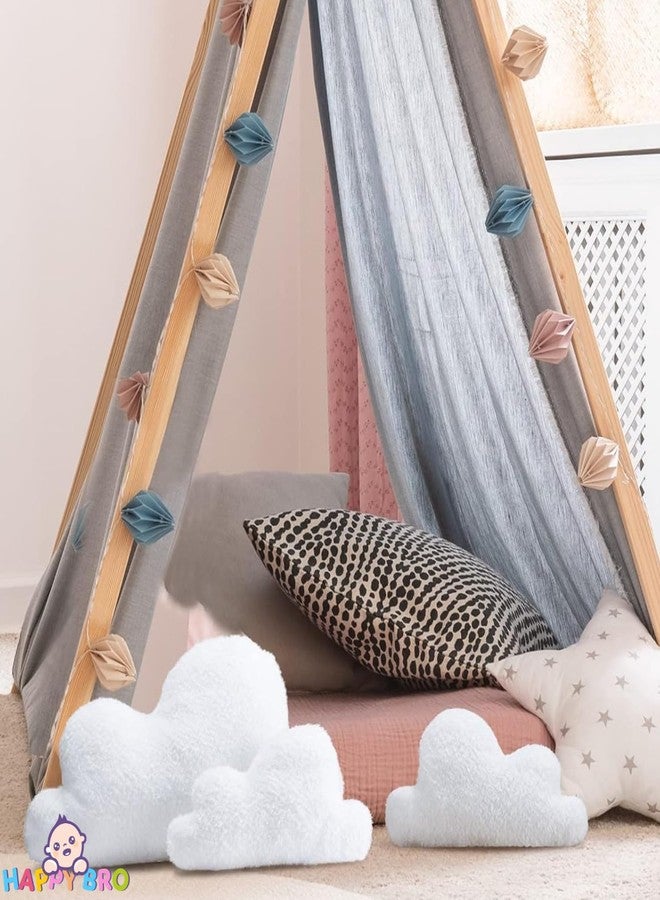 HAPPY BRO White Cloud Pillow Super Soft Plush Cushion Decorative Nursery & Kids Room Cute Baby Cushion & Soft Toy Gift - Image 5